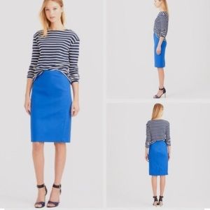 J. Crew The Pencil Skirt COBALT BLUE